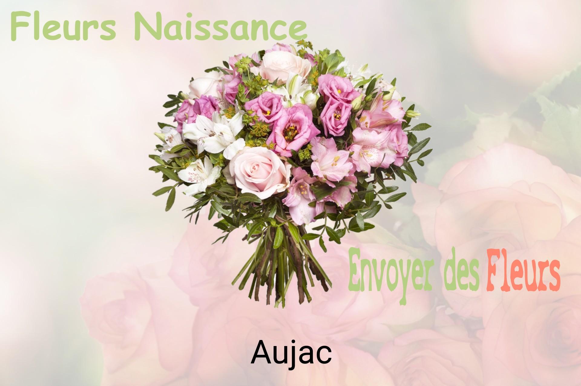 Bouquet de fleurs de naissance livré à Aujac